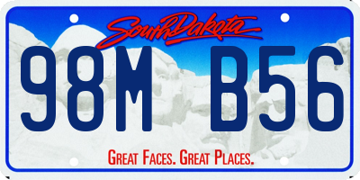 SD license plate 98MB56