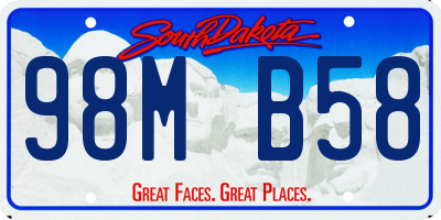 SD license plate 98MB58