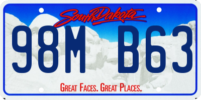 SD license plate 98MB63