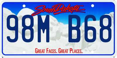 SD license plate 98MB68