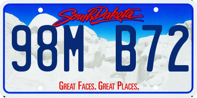 SD license plate 98MB72