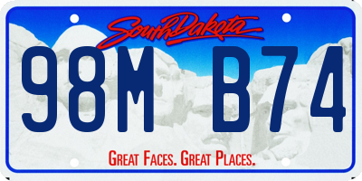 SD license plate 98MB74