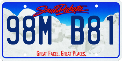 SD license plate 98MB81