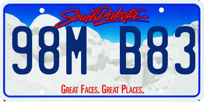 SD license plate 98MB83