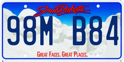 SD license plate 98MB84