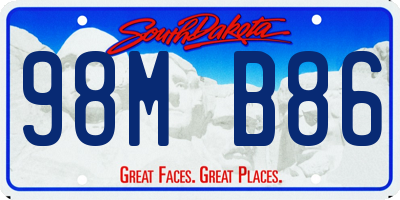 SD license plate 98MB86