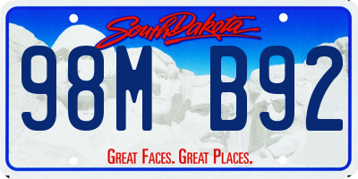 SD license plate 98MB92