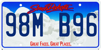 SD license plate 98MB96