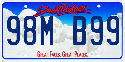 SD license plate 98MB99