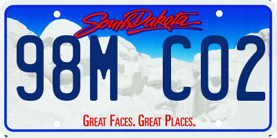 SD license plate 98MC02