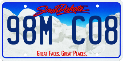 SD license plate 98MC08