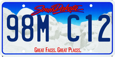 SD license plate 98MC12