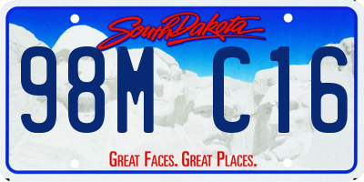 SD license plate 98MC16