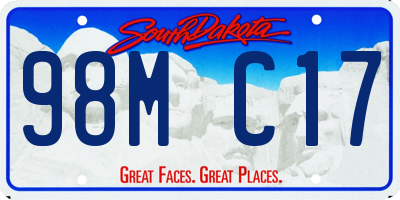 SD license plate 98MC17