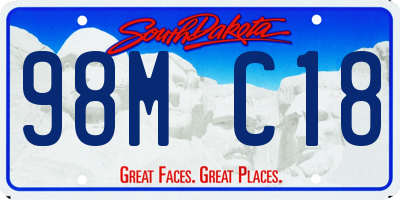 SD license plate 98MC18