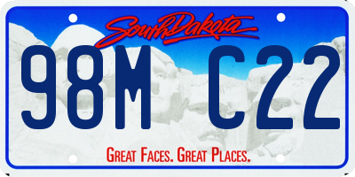 SD license plate 98MC22