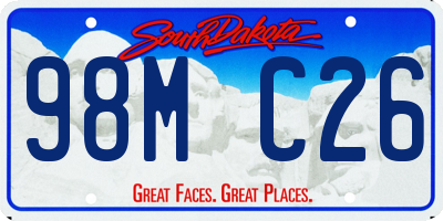 SD license plate 98MC26