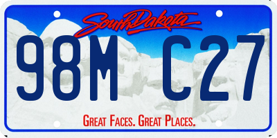 SD license plate 98MC27