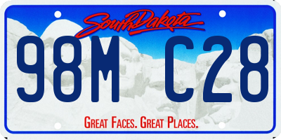 SD license plate 98MC28