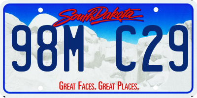 SD license plate 98MC29