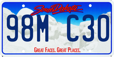 SD license plate 98MC30