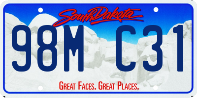 SD license plate 98MC31