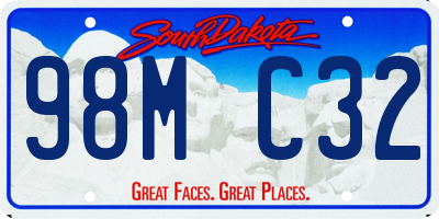 SD license plate 98MC32