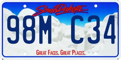 SD license plate 98MC34