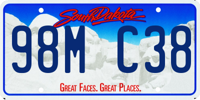 SD license plate 98MC38