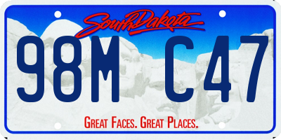 SD license plate 98MC47