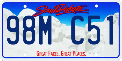 SD license plate 98MC51