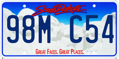 SD license plate 98MC54