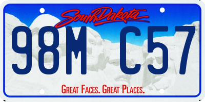 SD license plate 98MC57