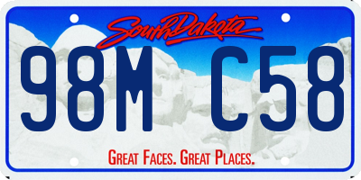 SD license plate 98MC58
