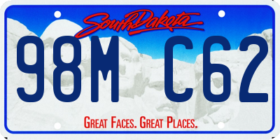 SD license plate 98MC62