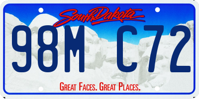 SD license plate 98MC72