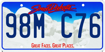 SD license plate 98MC76