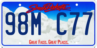 SD license plate 98MC77