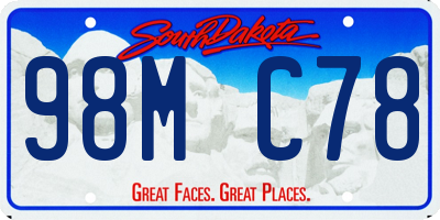 SD license plate 98MC78