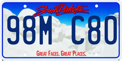 SD license plate 98MC80