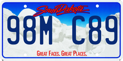 SD license plate 98MC89