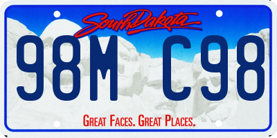 SD license plate 98MC98