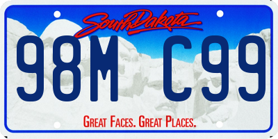 SD license plate 98MC99