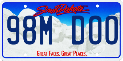 SD license plate 98MD00