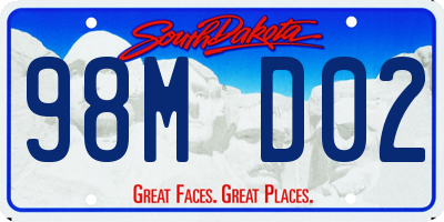 SD license plate 98MD02
