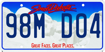 SD license plate 98MD04