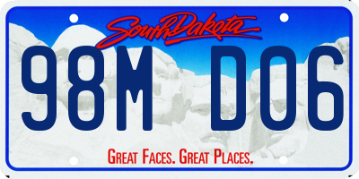 SD license plate 98MD06