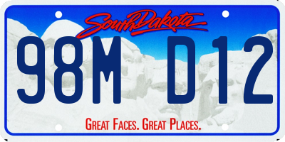SD license plate 98MD12