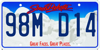 SD license plate 98MD14