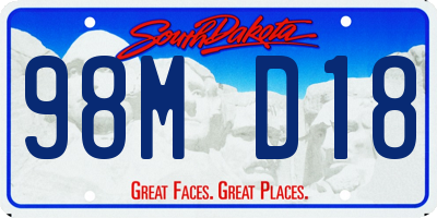 SD license plate 98MD18